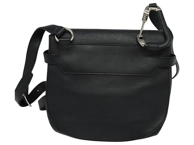 BALLY Borsa a Spalla in Pelle Nera Auth sw183 Nero - vista 2