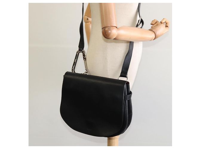 BALLY Borsa a Spalla in Pelle Nera Auth sw183 Nero - vista 23