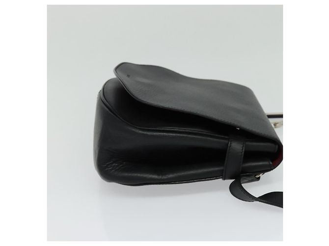 BALLY Borsa a Spalla in Pelle Nera Auth sw183 Nero - vista 4