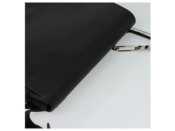 BALLY Borsa a Spalla in Pelle Nera Auth sw183 Nero - vista 6