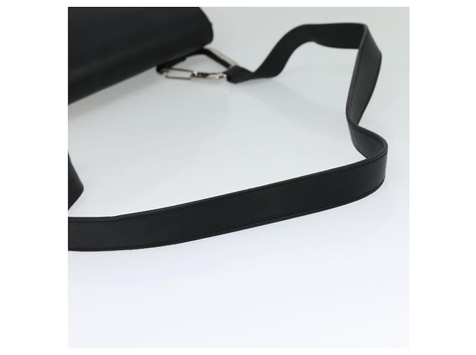 BALLY Borsa a Spalla in Pelle Nera Auth sw183 Nero - vista 7