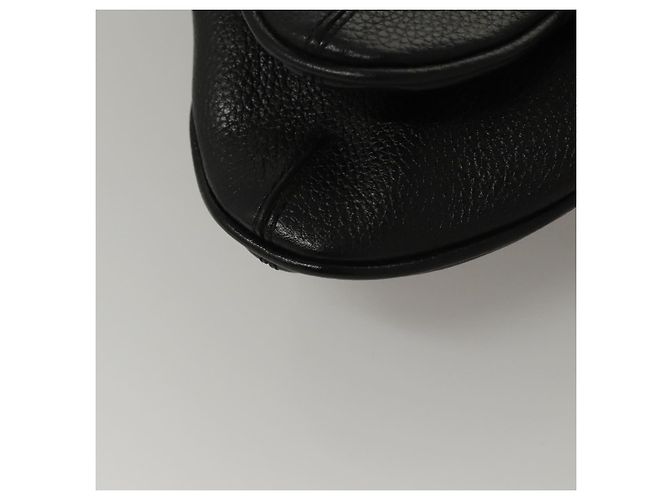 Borsa a spalla MCM in pelle nera e oro Auth MY306 Nero D'oro - vista 14