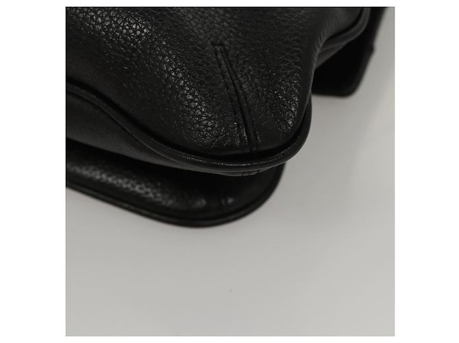 Borsa a spalla MCM in pelle nera e oro Auth MY306 Nero D'oro - vista 16