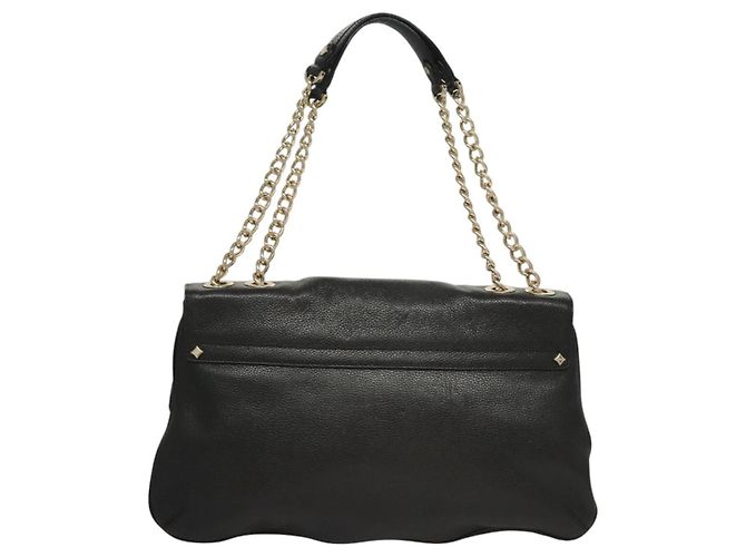 Borsa a spalla MCM in pelle nera e oro Auth MY306 Nero D'oro - vista 2