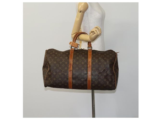 LOUIS VUITTON Monogram Keepall 50 Borsa Boston M41426 LV Auth EC1019 Monogramma - vista 22