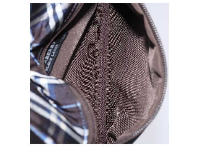 Borsa a spalla in nylon nero Burberry etichetta nera marina Auth ti2951 Blu navy - vista 11