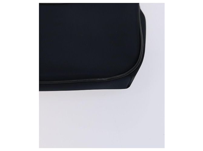Borsa a spalla in nylon nero Burberry etichetta nera marina Auth ti2951 Blu navy - vista 15