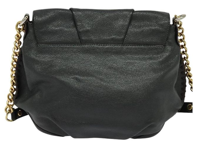 Borsa a spalla MCM in pelle grigia dorata Auth MY336 Marrone D'oro - vista 2