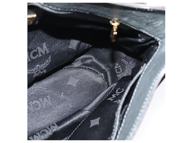 Borsa a spalla MCM in pelle grigia dorata Auth MY336 Marrone D'oro - vista 20