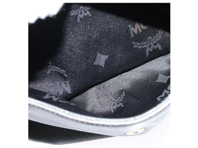 Borsa a spalla MCM in pelle grigia dorata Auth MY336 Marrone D'oro - vista 23