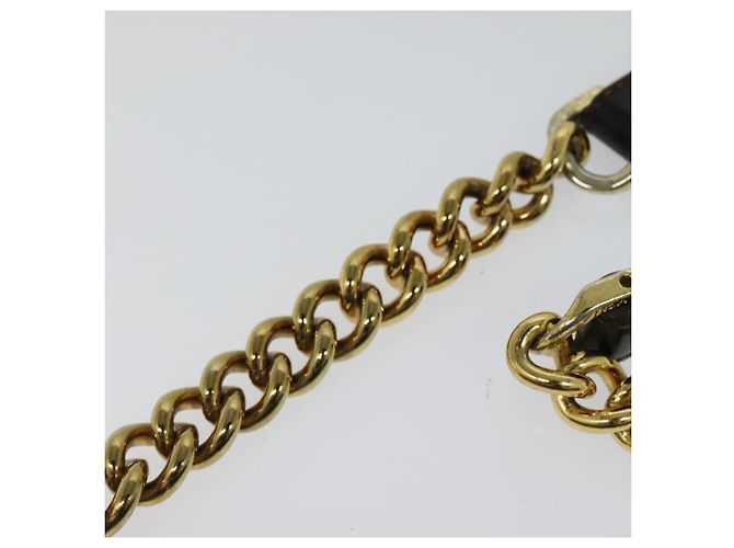 Borsa a spalla MCM in pelle grigia dorata Auth MY336 Marrone D'oro - vista 8