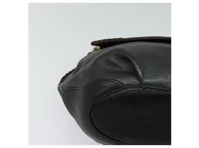 Borsa a spalla MCM in pelle grigia dorata Auth MY336 Marrone D'oro - vista 9