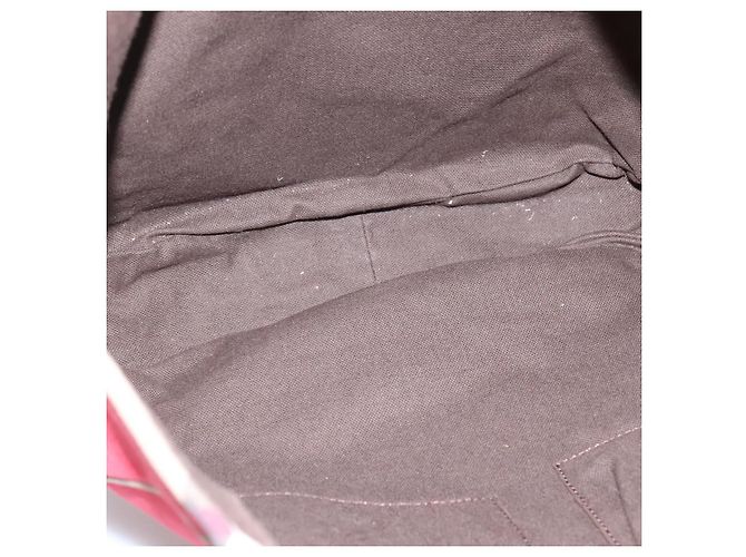 Burberry Borsa a spalla in tela rossa Auth ac3717 Rosso - vista 10