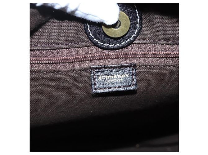 Burberry Borsa a spalla in tela rossa Auth ac3717 Rosso - vista 18