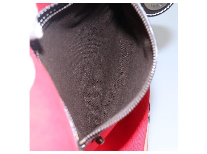 Burberry Borsa a spalla in tela rossa Auth ac3717 Rosso - vista 21