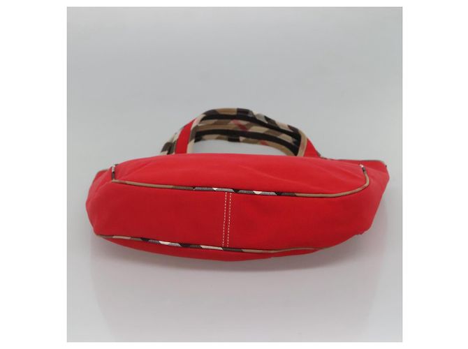 Burberry Borsa a spalla in tela rossa Auth ac3717 Rosso - vista 5