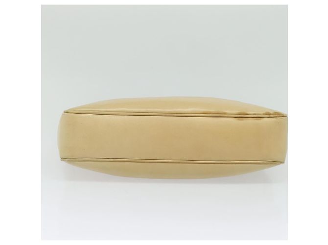 CHANEL Borsa a Spalla Matelassé con Catena in Pelle di Agnello Beige Oro CC Auth bs23535 D'oro - vista 5