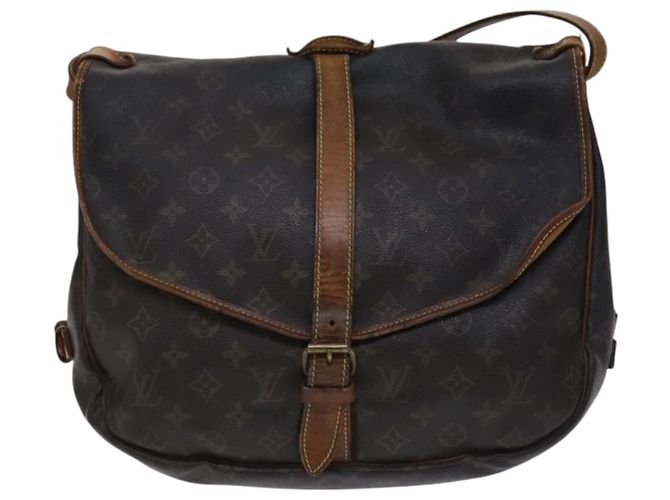 LOUIS VUITTON Monogram Saumur 35 Bolsa de Hombro M42254 LV Auth hk2284 Monograma - vista 13