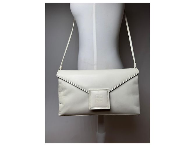 Vintage Givenchy 4G Leder Tasche Weiß - Ansicht 12