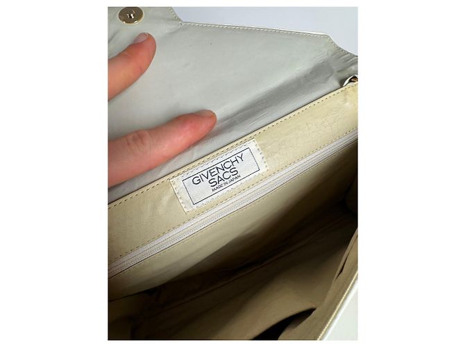 Vintage Givenchy 4G Leder Tasche Weiß - Ansicht 3