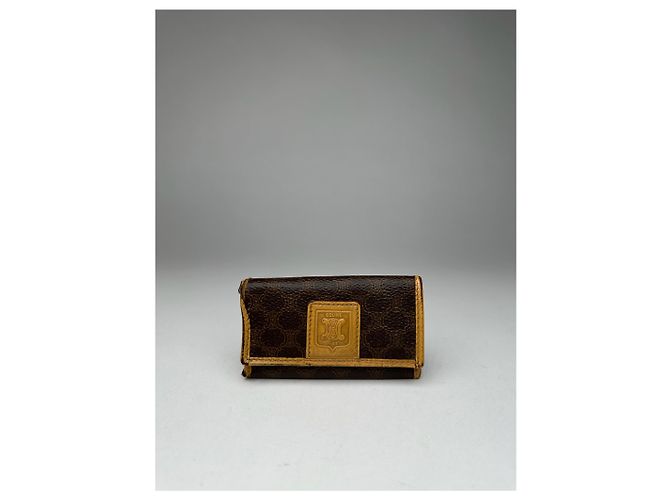 Céline Vintage Celine Paris Leather Key Holder Brown - view 14