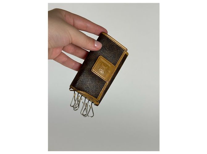 Céline Vintage Celine Paris Leather Key Holder Brown - view 7