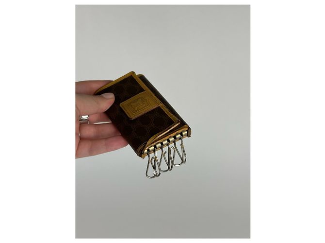 Céline Vintage Celine Paris Leather Key Holder Brown - view 8