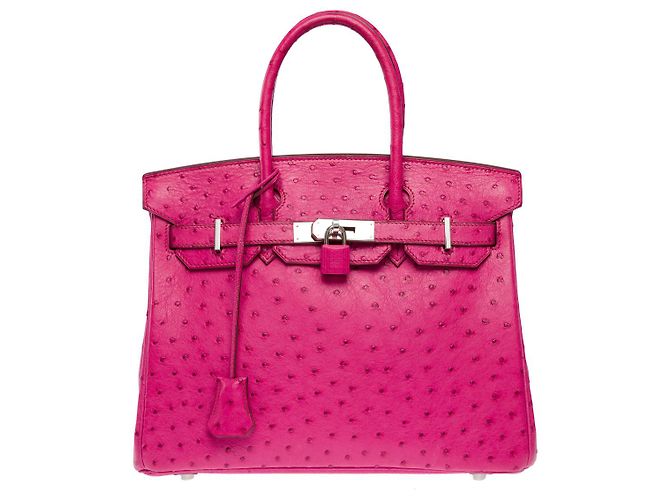 Hermès HERMES Birkin 30 Bag in Exotic Leather Pink - 102597 - view 3