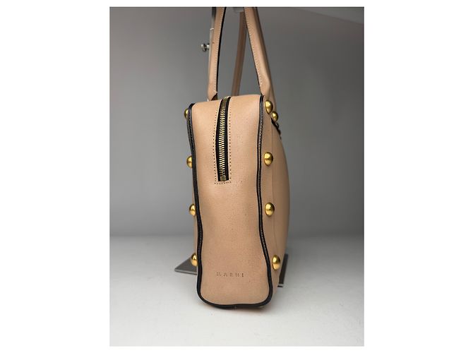 Vintage Marni Leder Tasche Beige - Ansicht 11