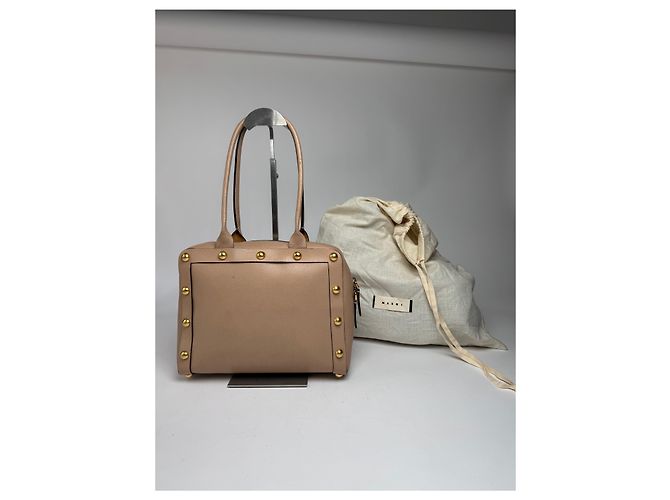 Vintage Marni Leder Tasche Beige - Ansicht 2
