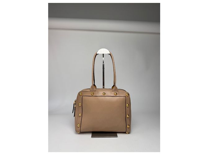 Vintage Marni Leder Tasche Beige - Ansicht 3