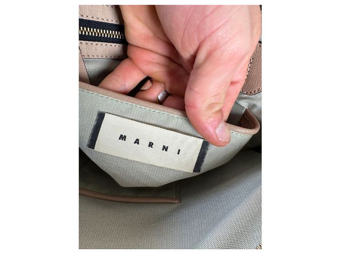 Vintage Marni Leder Tasche Beige - Ansicht 4