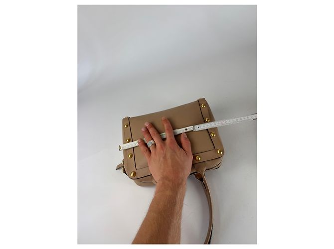Vintage Marni Leder Tasche Beige - Ansicht 6
