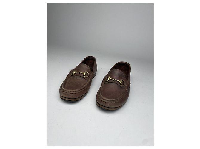 Gucci Braune Lederflats - Ansicht 3