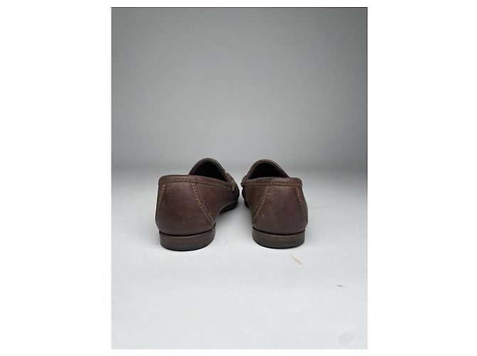 Gucci Braune Lederflats - Ansicht 5