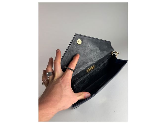 Vintage Givenchy 4G Leder Tasche Marineblau - Ansicht 2