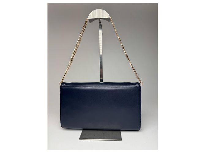 Vintage Givenchy 4G Leder Tasche Marineblau - Ansicht 5