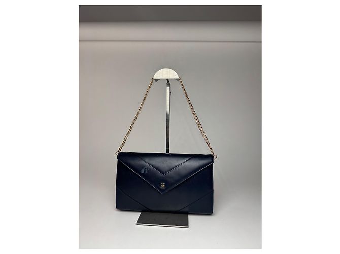 Vintage Givenchy 4G Leder Tasche Marineblau - Ansicht 8