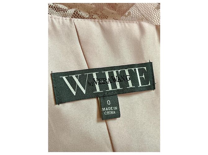 Vera Wang Vestido de corpete de renda e cetim Rosa - vista 5