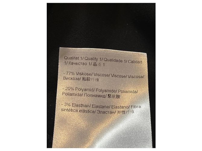 Escada Schwarzes Viskose-Jersey-Kleid mit Nadel am Hals - Ansicht 8