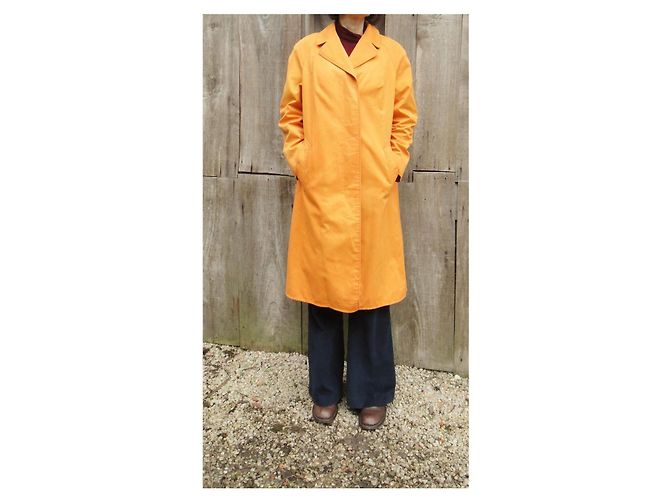 Gabardina Burberry Naranja de Algodón - vista 2