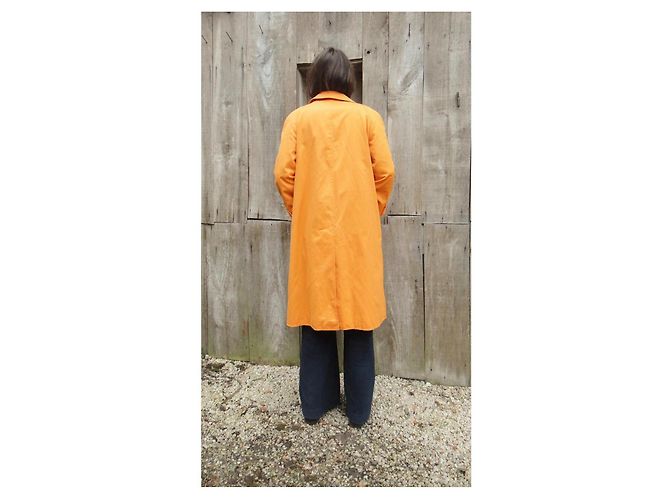 Gabardina Burberry Naranja de Algodón - vista 3