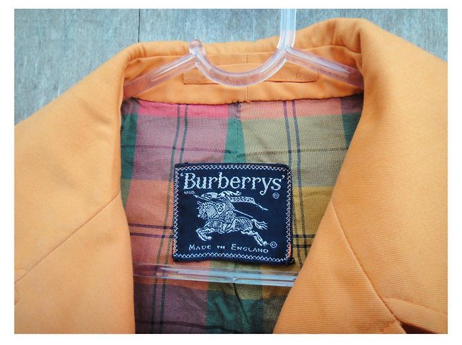 Gabardina Burberry Naranja de Algodón - vista 4