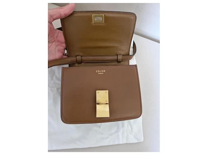 Borsa Céline Classic Box Mini in Pelle Marrone - vista 3