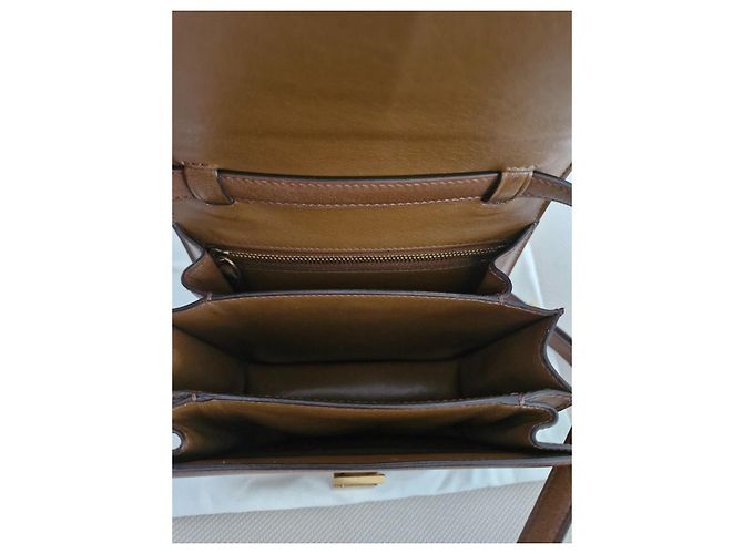 Borsa Céline Classic Box Mini in Pelle Marrone - vista 5