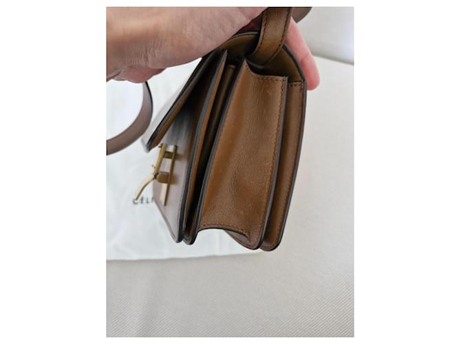 Borsa Céline Classic Box Mini in Pelle Marrone - vista 8