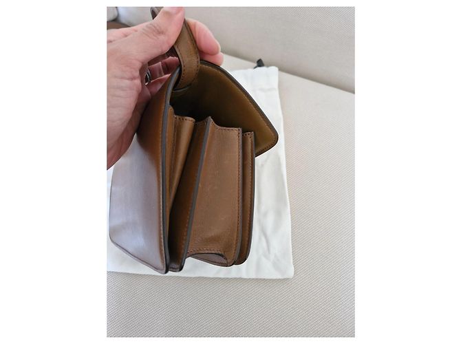 Borsa Céline Classic Box Mini in Pelle Marrone - vista 9