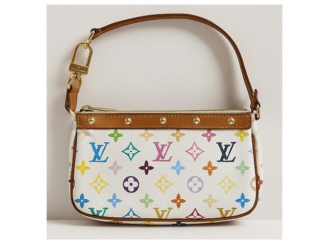 Louis Vuitton Pochette Accessoires x Takashi Murakami – Multicolore Bianco – Pezzo da Collezione Bianco sporco - vista 2