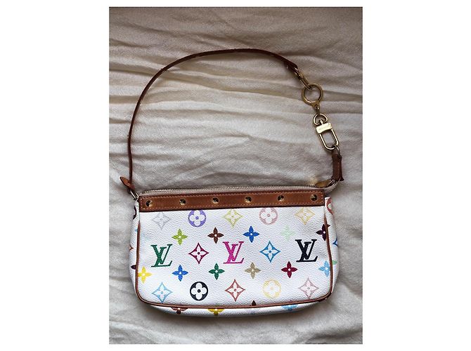 Louis Vuitton Pochette Accessoires x Takashi Murakami – Multicolore Bianco – Pezzo da Collezione Bianco sporco - vista 3