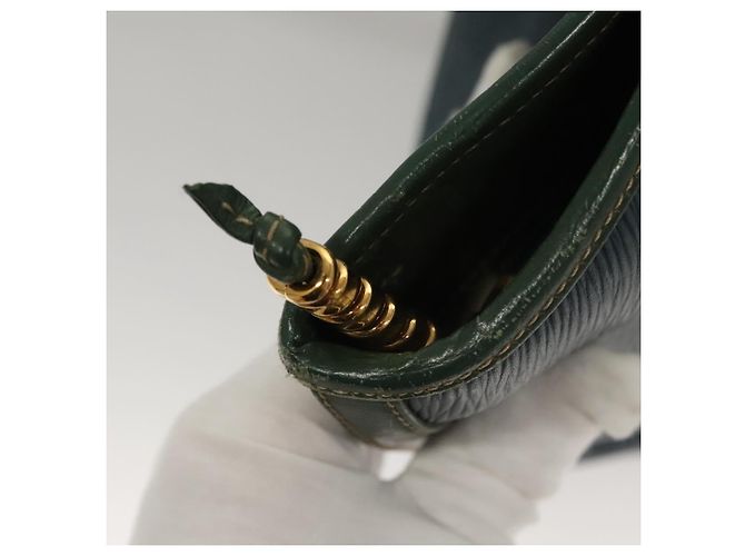 LOEWE Velazquez Borsa a Spalla Pelle Blu Oro Auth MY227 D'oro - vista 10